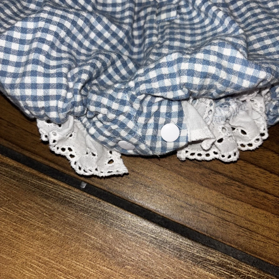 Jean vintage Jordache Baby 12mo algodón rosas/logo bordado Foto 2 de 4