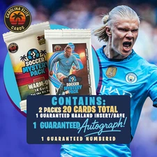 Soccer Cards Mystery Pack - Jumbo LOT! Guaranteed Auto + Numbered + HAALAND