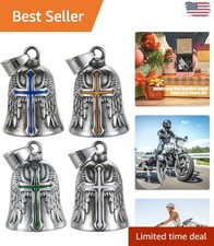 Weather-Resistant Motorcycle Bell Guardian Angel Charm - Perfect Gift with Box