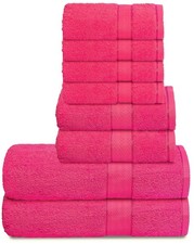 700 GSM Premium 8-Piece Towel Set - Contains 2 Bath Towels 30x54, 2 Hand Towe...