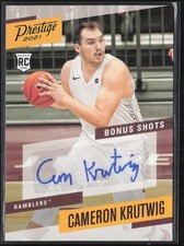 2021 Panini Prestige Draft Bonus Shots Signatures Cameron Krutwig #PBCKR Loyola