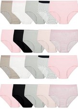 Fruit of the Loom Girls' Cotton Brief Underwear 20PK Size 8