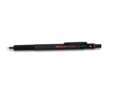 rOtring 600 Druckbleistift | 0,7 mm | schwarz | Ergonomisches Vollmetallgehäuse