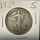 1937 S Walking Liberty Half Dollar Fine 90% Silver US 50c $ 8 under melt😀