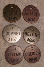Geocaching Travel Bug Tags MxLot 6 Listen Journey Destiny Cherish Altered Artful