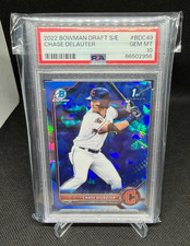 2022 Bowman Chrome Sapphire Chase Delauter #BDC-49 1st Bowman Guardians PSA 10