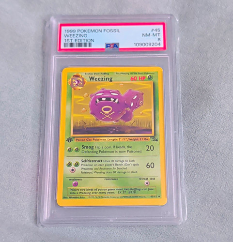 Weezing (1st Edition) graded PSA 8 for sale on eBay