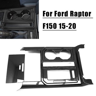 Real Carbon Fiber Inner Gear Shift Box Panel Cover Trim For Ford F-150 2015-2020