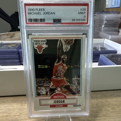 1990 Fleer Michael Jordan #26 PSA 9 Chicago Bulls NBA Basketball Trading Card
