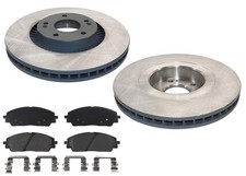 For KIA Carnival 2022 2023 2024 Front Coated Disc Brake Rotors & Disc Brake Pads