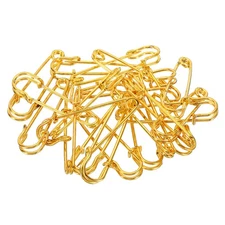 20 Pcs Safety Pins for Clothing Knitting Sewing Gold Tone 1.97-Inch