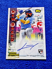 2024 Topps Archives New Breed On Card Auto Junior Caminero Rookie Autograph MINT. rookie card picture
