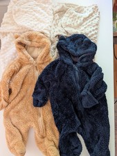 Baby Newborn Boy Neutral One Piece Lot Warm Swaddle Jacket Twins