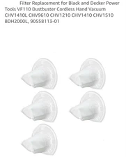 5 Pieces Filter Replacement for Black and Decker Power Tools VF110 Dustbuster