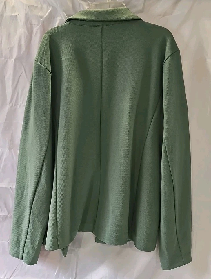 BLAZER LIZ CLAIBORNE PARA MUJER BOSQUE OSCURO CON BOLSILLOS Talla XL Frente Abierto Foto 2 de 4