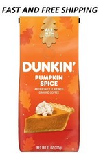Dunkin  Pumpkin Spice Artificially Flavored Ground Coffee, 11 oz Bag.....