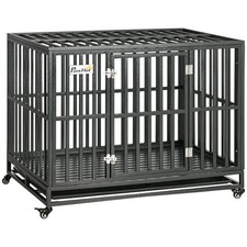 44in Modular Dog Crate with Detachable Tray and Playpen Conversion