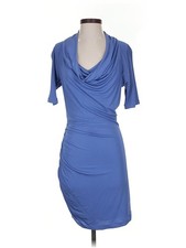Halston Heritage Women Blue Cocktail Dress 2