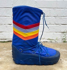 Vintage 80\'s Rainbow Moon Boots Retro Snow Boots Men’s Size 7-8 Made In Korea Vintage rainbow moon boots - Gem main image 3
