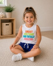 Carter's Toddler Girls' 2-Piece Smart Tank Top  Short Set 4T