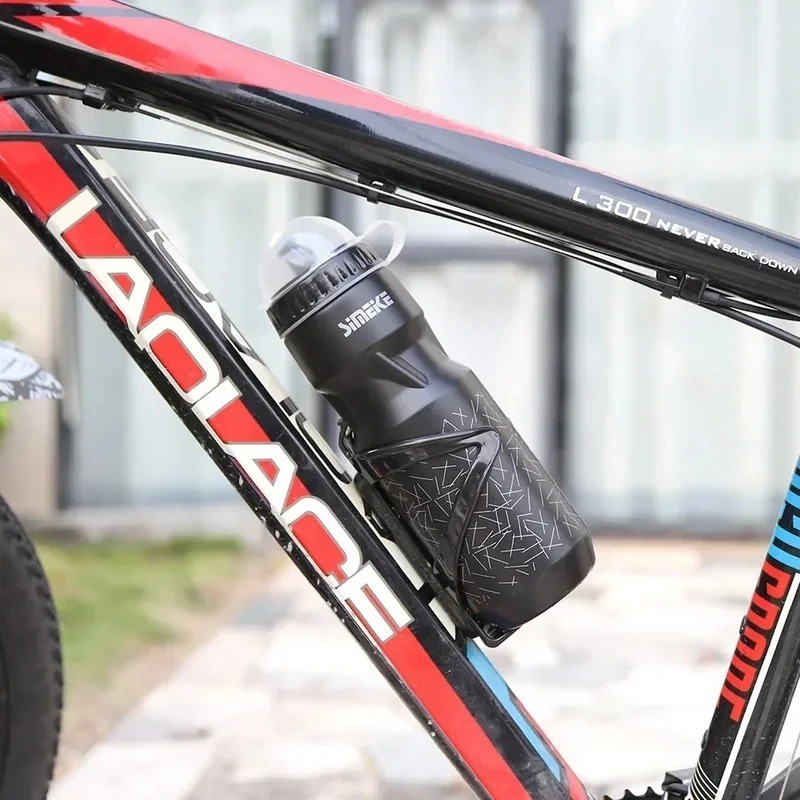 750ml Sports Mountain Bike Bicycle Cycling Water Drink Bottle with Holder Cage~