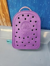 Crocs Mini Backpack Light Purple White Zipper Kids Book Bag Lavender Lilac