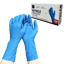 Guantes desechables de nitrilo - azules | grado médico y grado alimenticio sin polvo