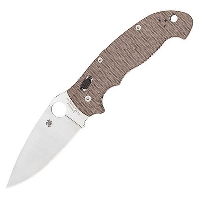Spyderco Manix 2 XL mit CPM-CruWear-Klinge und braunem Canvas-Micarta Griff