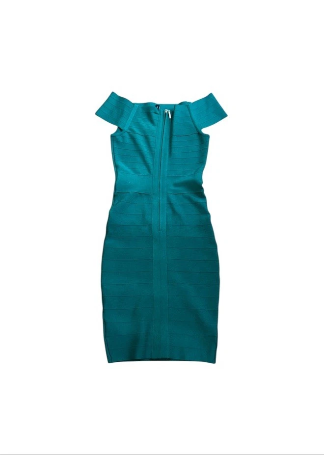 Guess by Marciano Green Dress Sz S Stretch Zipper - Image 4 of 4