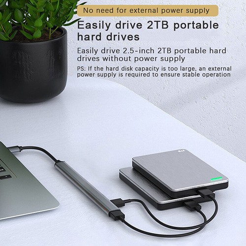 Multi 7-port Splitter High Speed 5Gbps For PC Computer Multiport USB A HUB Port - Photo 8/14