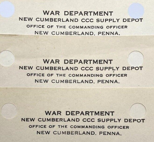 CCC Civilian Conservation Corps War Department Letterheads Lot
