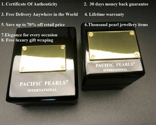 orecchini pacific pearls® 9 mm perle coltivate Akoya oro bianco 18 carati ven... - Foto 5 di 7