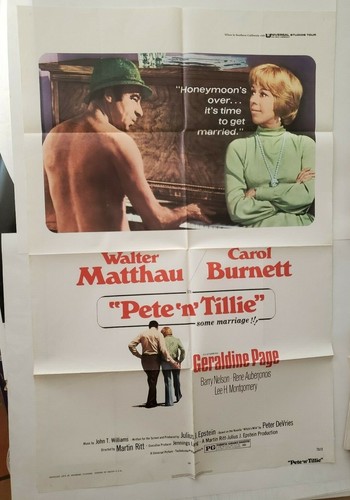 PETE 'N' TILLIE 1972 Original Movie Poster CAROL BURNETT One Sheet 27" x 41" - 第 1/1 張圖片