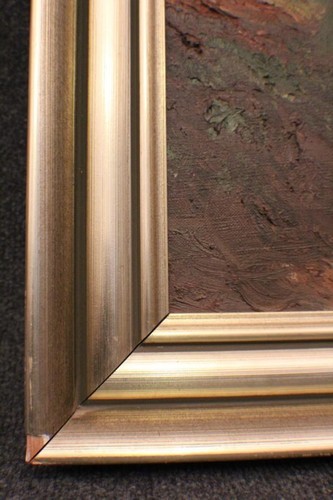 Cuadro Pintura Óleo sobre Lienzo 92x66 Bosque Bachlauf firmado *4159 - Imagen 4 de 11