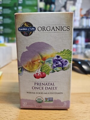 Garden of Life Organics Prenatal Once Daily 30 Tabs Exp 7/26
