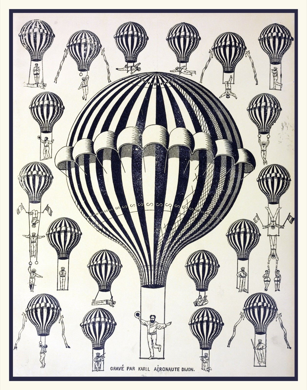 Decoration Poster.Wall vintage interior art design.Hot Air balloon travel.12717