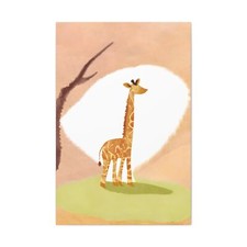 Watercolor Giraffe Baby Children  s Canvas Painting