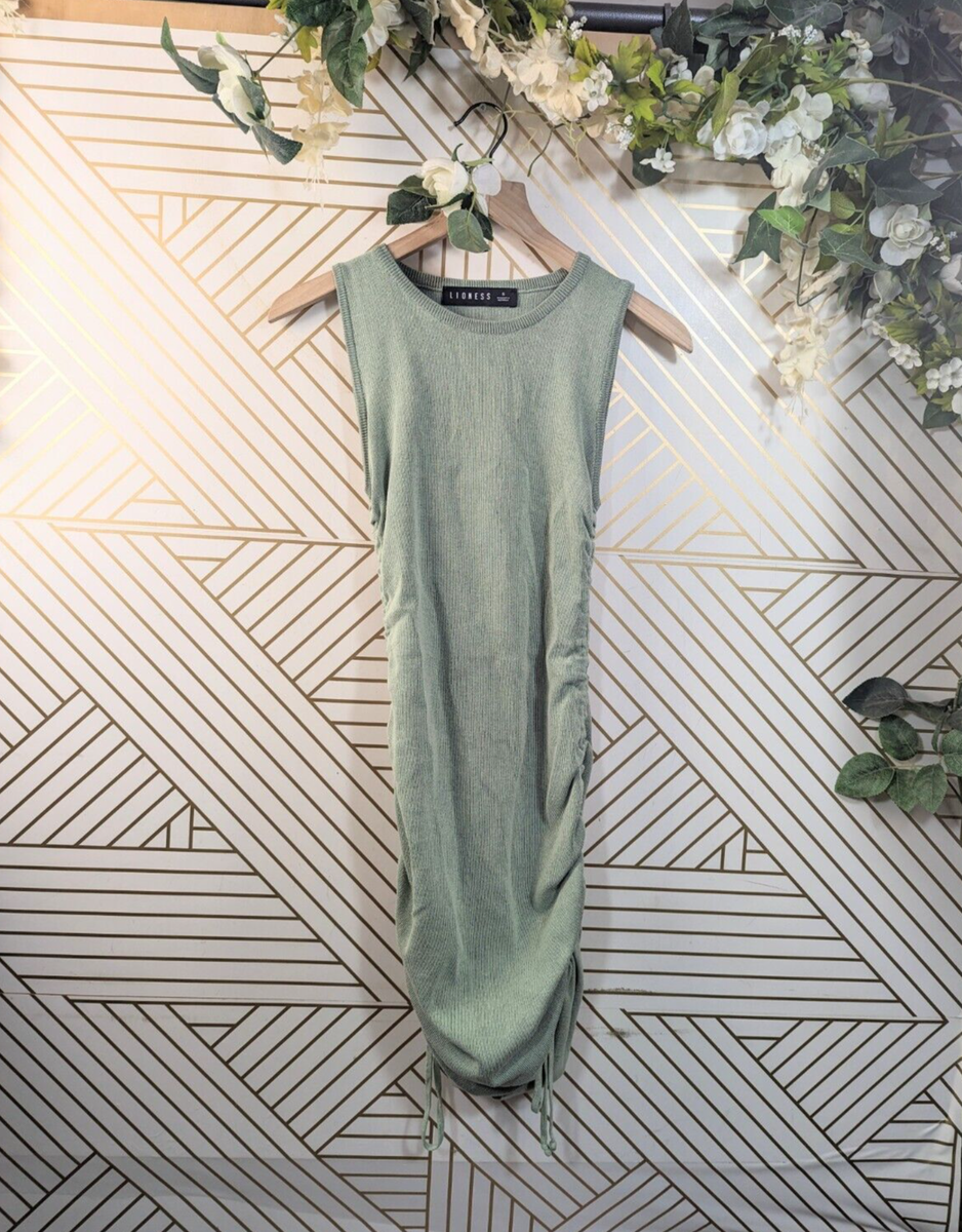 military minds mini dress sage Amina Beaded Mini Dress