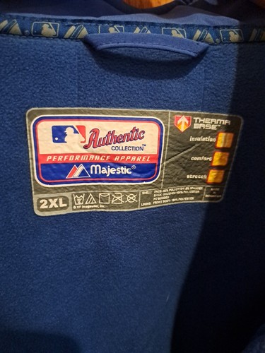 Majestic Authentic MLB Mens Blue Chicago Cubs Dugout Jacket Size 2XL Therma Base - Picture 3 of 9