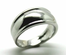 Size M Genuine Sterling Silver 925 Thick Dome Ring 10mm Wide Free post in oz