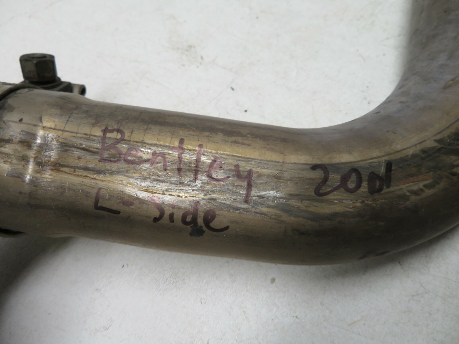 1999-2004 BENTLEY ARNAGE 6.75L RWD LEFT DRIVER SIDE PIPE EXHAUST HOSE LINE OEM
