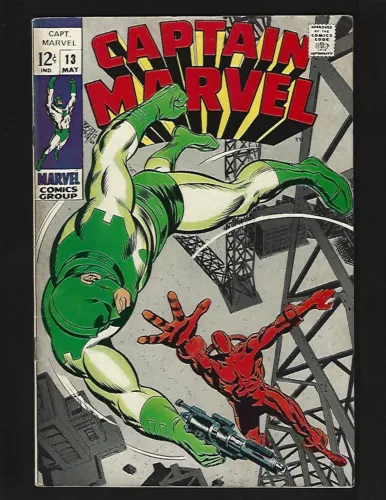 Captain Marvel #13 FN Springer Romita Early Carol Danvers Man-Slayer Yon-Rogg