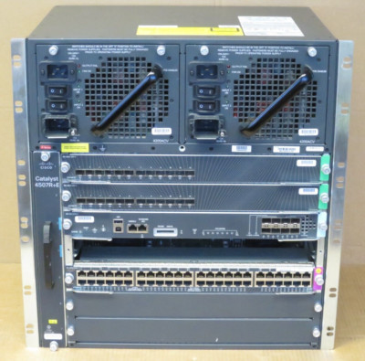 Cisco Catalyst WS-C4507R+E 1x Supervisor 1x 48-Port POE 2x 12-Port SFP Switch