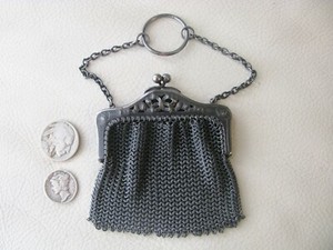 antique metal purse