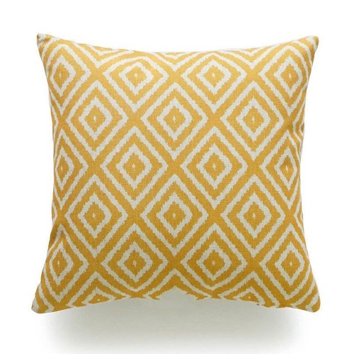 Luxurious Mustard Yellow Geometric Pillow Case For Fall And Autumn Decor - Picture 3 of 19