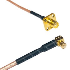 RG316 SMA FEMALE FLANGE to MCX MALE ANGLE RF Cable Rapid-SHIP LOT
