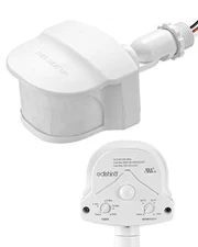EDISHINE White Replacement Motion Sensor, Automatic Dusk to Dawn Motion Sensor,