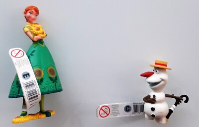 Bullyland 12959 Anna  Eiskönigin + 12969 Olaf mit Hut Disney Figur Figuren