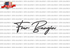 Four Bangin Decal Sticker - Lowered Jdm Stance Low Drift Slammed