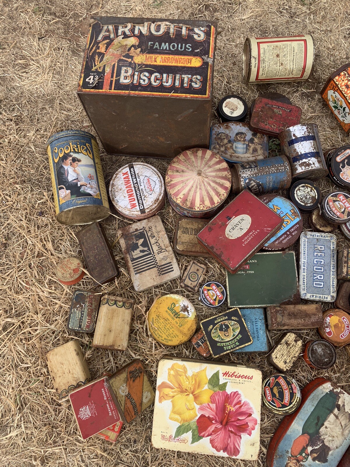 x110 Bulk RARE ANTIQUE TINS eBay